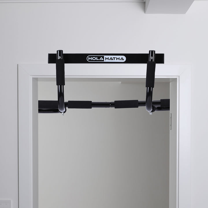 HolaHatha Home Workout Door Pull Up Chin Up Bar for Doorway Exercise Fitness