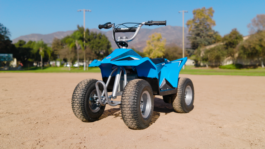 Razor Kids Electric Off Road Mini Dirt Quad Bike 4 Wheeler ATV 24 Volt, Blue
