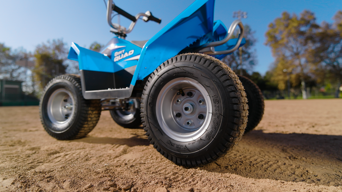 Razor Kids Electric Off Road Dirt Quad 4-Wheeler ATV, Blue (For Parts)