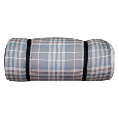Disc-O-Bed Duvalay Adult XL Memory Foam Sleep Pad/Duvet, Ocean Plaid - VMInnovations