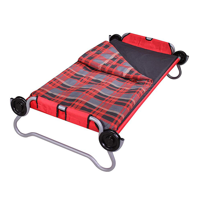 Disc-O-Bed Duvalay Memory Foam Sleeping Pad Duvet Mat, Lumberjack Plaid (Used)