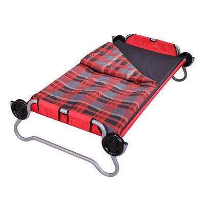 Disc-O-Bed Duvalay Memory Foam Sleeping Pad Duvet Mat, Lumberjack Plaid (Used) - VMInnovations