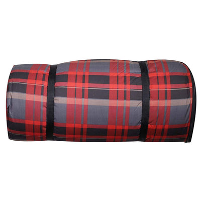 Disc-O-Bed Duvalay Memory Foam Sleeping Pad Duvet Mat, Lumberjack Plaid (Used)