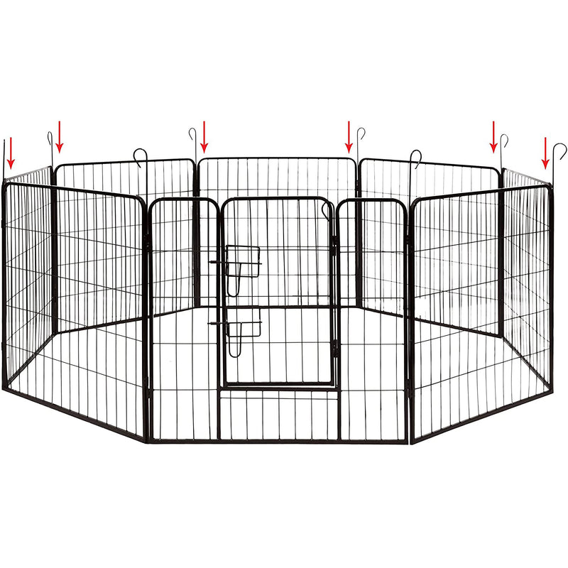 Aleko 8 Panel Collapsible Multi Purpose Playpen Kennel for Dogs (Used)