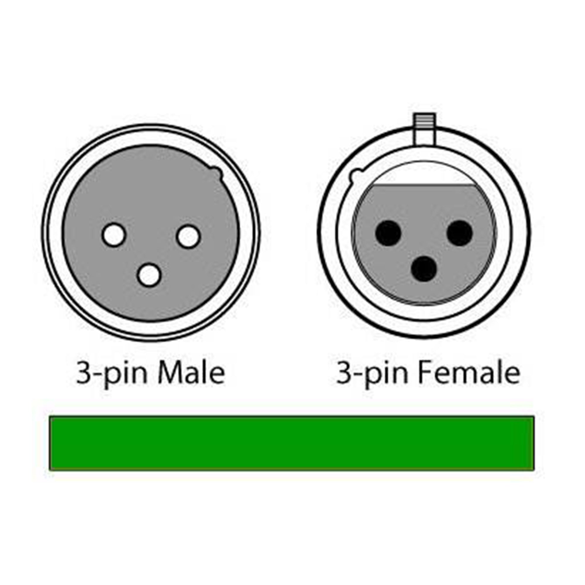 CHAUVET DJ I 10 Foot Male to Female 3 Pin DMX Lighting Effect Cables (2 Pack)