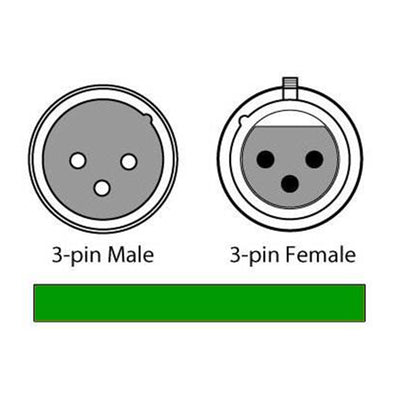 CHAUVET DJ I 10 Foot Male to Female 3 Pin DMX Lighting Effect Cables (2 Pack)
