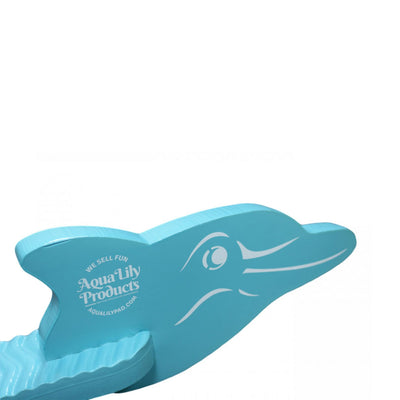 Aqua Lily Pad 20' Floating Foam Island with Dolphin Swimming Pool Noodle, Aqua