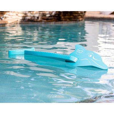 Aqua Lily Pad 20' Floating Foam Island with Dolphin Swimming Pool Noodle, Aqua