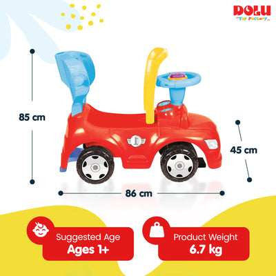 DOLU 4-in-1 Step Car with Parental Handle, for Toddlers 12 Months Old and Up - VMInnovations