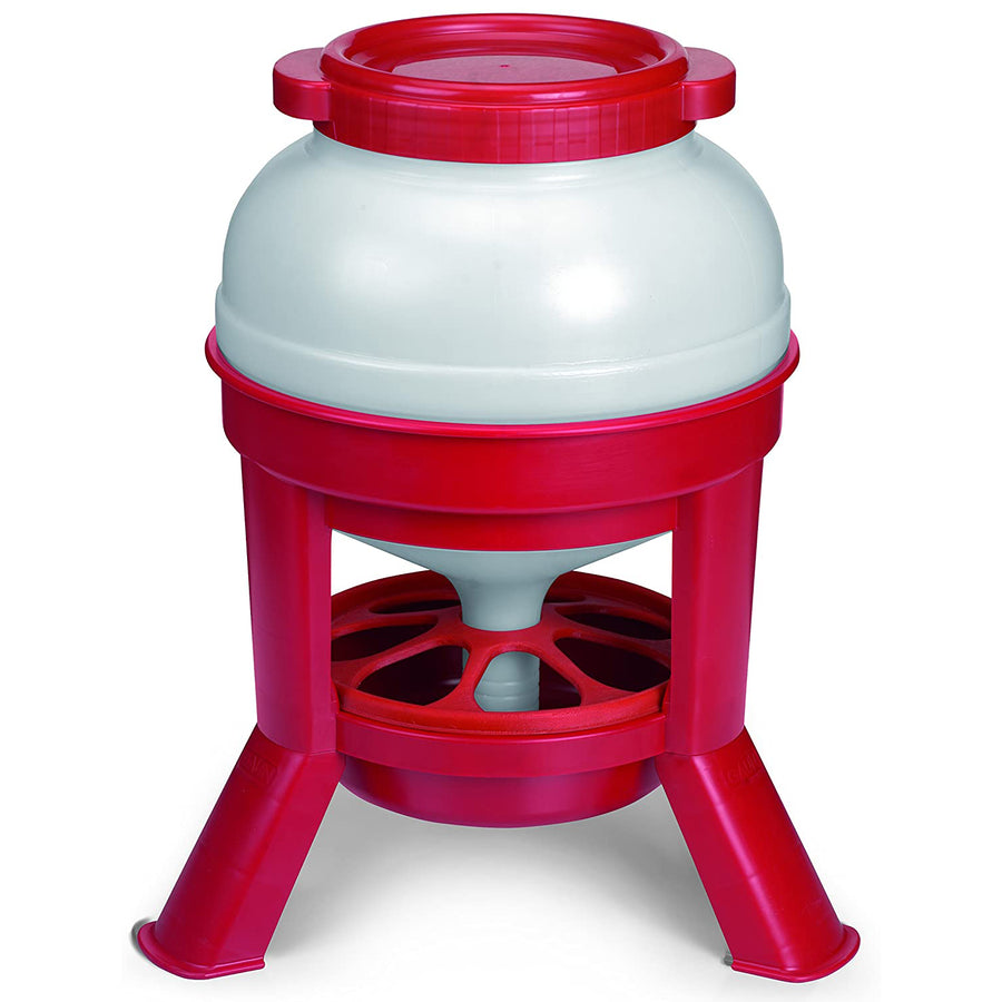 Little Giant 35 lb Plastic Chicken Dome Feeder Dispenser w/ Lid (Open Box) - VMInnovations