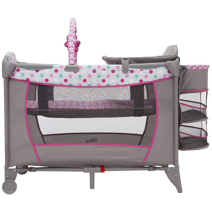 Disney Baby Sweet Wonder Play Yard with Bassinet, Storage, Minnie Dot (Open Box)