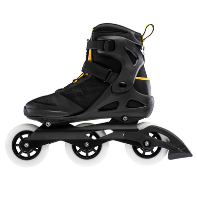 Rollerblade 100 3WD Men's Adult Inline Skate Size 12, Black & Yellow (Open Box)