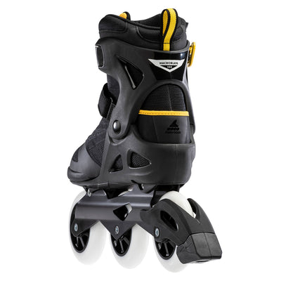 Rollerblade 100 3WD Men's Adult Inline Skate Size 12, Black & Yellow (Open Box)