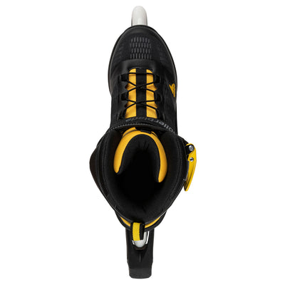 Macroblade 100 3WD Men's Adult Inline Skate Size 9.5, Black & Yellow (Open Box)