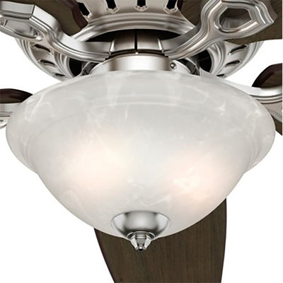 Hunter Fairhaven 52 Inch Indoor Nickel Ceiling Fan with Light Kit & Remote
