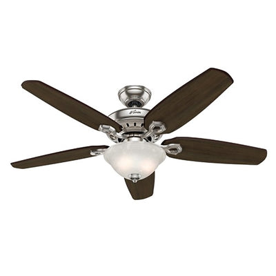 Hunter Fairhaven 52 Inch Indoor Nickel Ceiling Fan with Light Kit & Remote