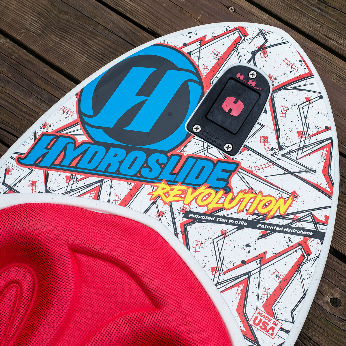 Hydroslide Water Kneeboard with Handle & Hydro Hook Tow Point, White (Open Box)