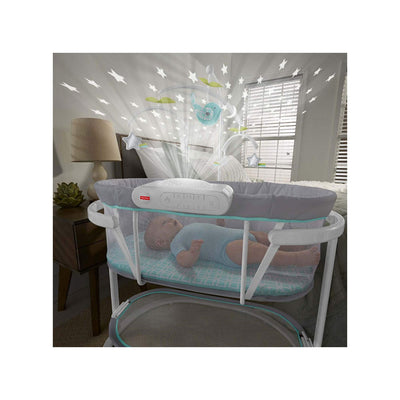 Fisher-Price DPV71 Soothing Motions Swaying Baby Bassinet with Lights and Sounds