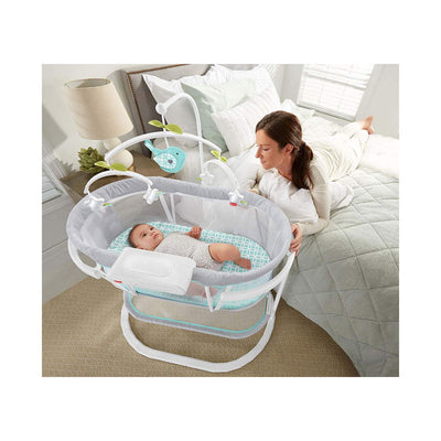 Fisher-Price DPV71 Soothing Motions Swaying Baby Bassinet with Lights and Sounds