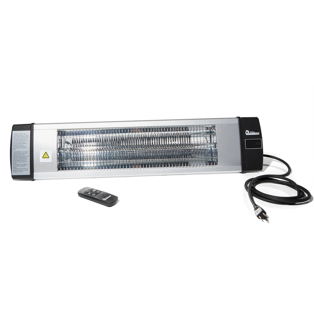 Dr. Infrared 1500W Infrared Indoor Outdoor Wall Ceiling Heater, Silver (2 Pack) - VMInnovations