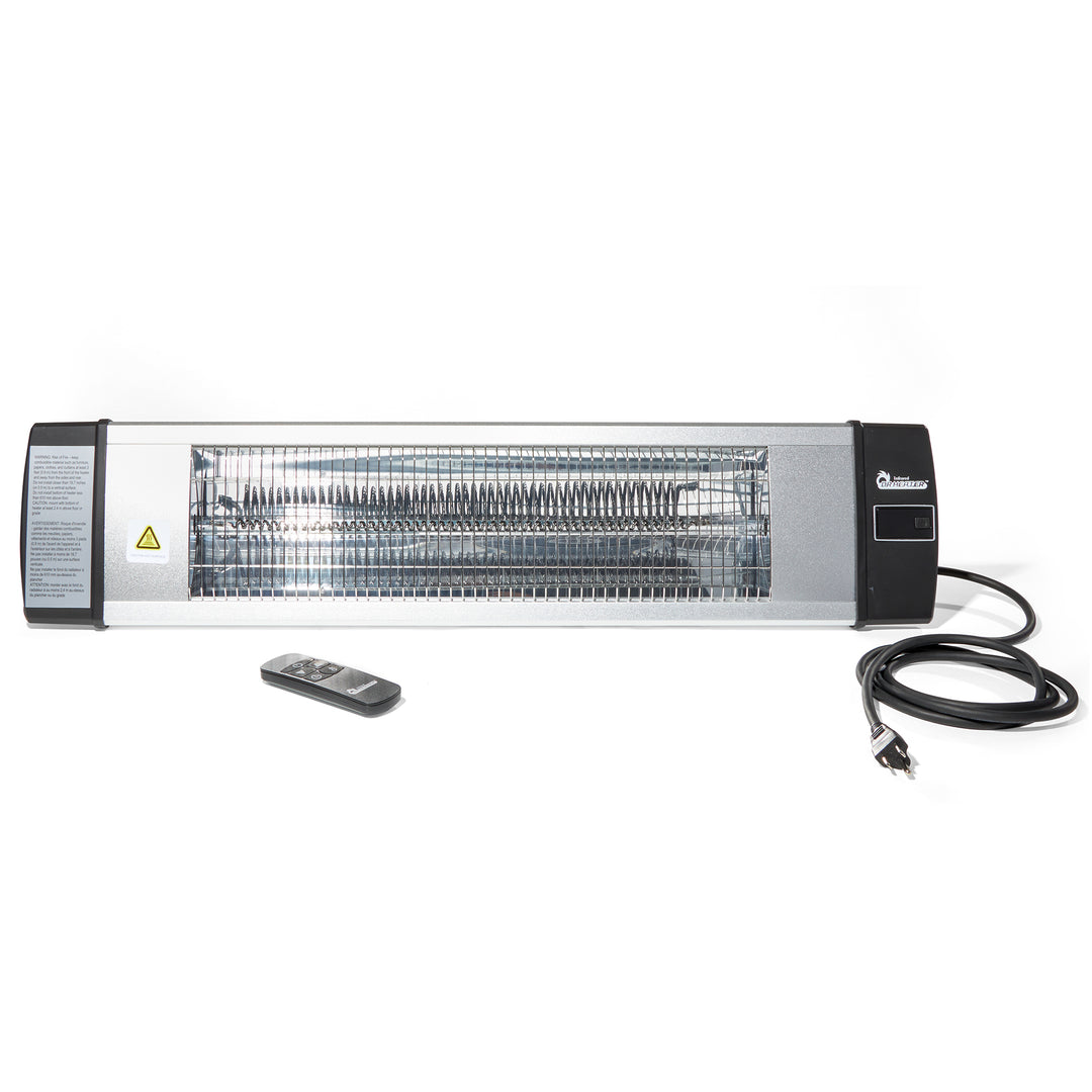 Dr. Infrared 1500W Infrared Indoor Outdoor Wall/Ceiling Heater, Silver(Open Box)