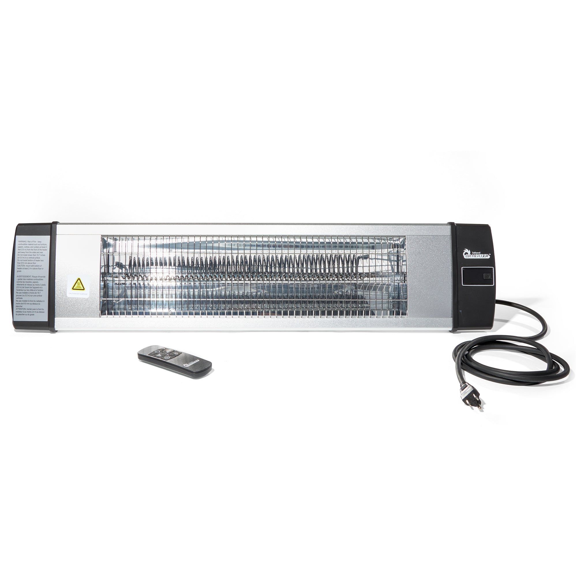 Dr. Infrared 1500W Infrared Indoor Outdoor Wall/Ceiling Heater, Silver(Open Box) - VMInnovations