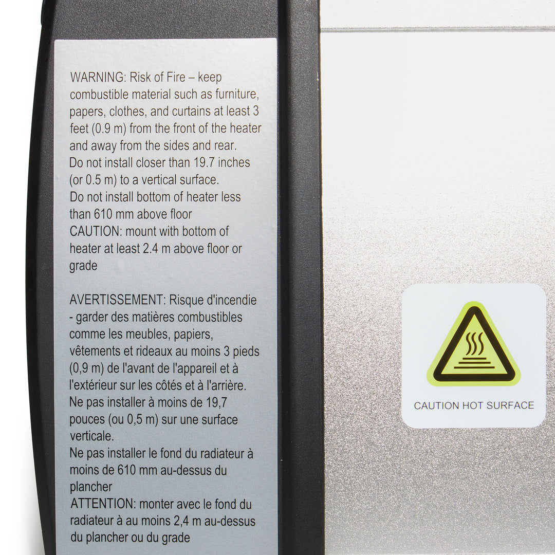 Dr. Infrared 1500W Infrared Indoor Outdoor Wall Ceiling Heater, Silver (2 Pack) - VMInnovations