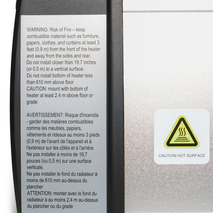 Dr. Infrared 1500W Infrared Indoor Outdoor Wall Ceiling Heater, Silver (2 Pack) - VMInnovations