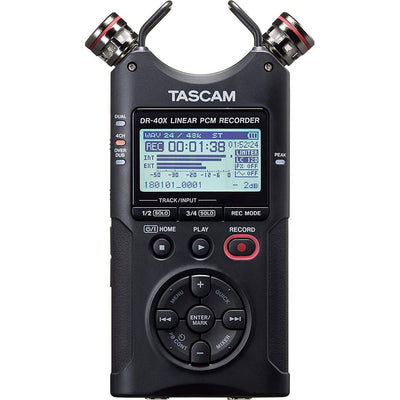 Tascam 4-Track Digital Audio Recorder + Memory Card + Home & Studio Headphones - VMInnovations