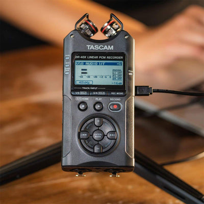 Tascam 4-Track Digital Audio Recorder + Memory Card + Home & Studio Headphones - VMInnovations