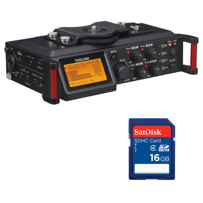 Tascam 4-track PCM Recorder for DSLR Video Production + 16GB SD Memory Card - VMInnovations