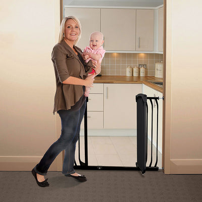 Dreambaby L798B Chelsea 38 to 46 Inch Auto-Close Baby Pet Safety Gate, Black - VMInnovations