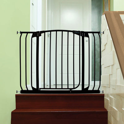 Dreambaby L798B Chelsea 38 to 46 Inch Auto-Close Baby Pet Safety Gate, Black - VMInnovations