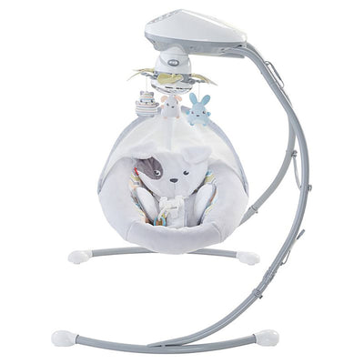 Fisher Price Sweet Snuggapuppy Dreams Baby Infant Cradle N Swing Chair, Gray