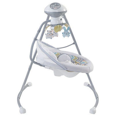 Fisher Price Sweet Snuggapuppy Dreams Baby Infant Cradle N Swing Chair, Gray