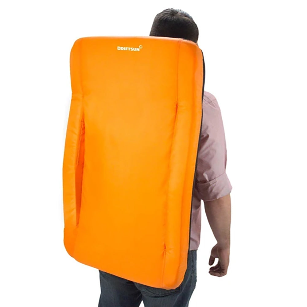 Driftsun Padded Extra Wide Reclining Stadium Seat Chair, Orange (Open Box)