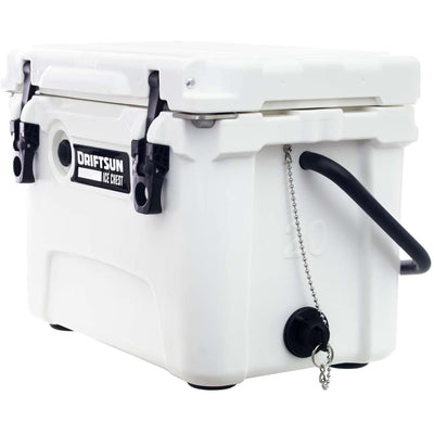 Driftsun Portable 20 Quart Insulated Hardside Ice Chest Cooler, White (Used)