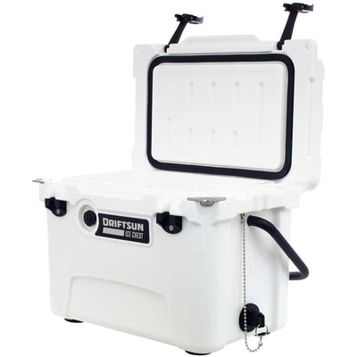Driftsun Portable 20 Quart Insulated Hardside Ice Chest Cooler, White (Used)