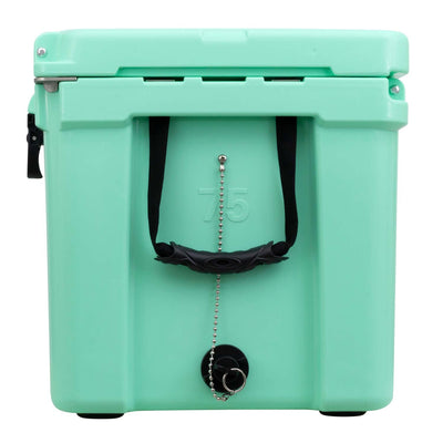 Driftsun Portable 75 Quart Insulated Hardside Ice Chest Cooler, Seafoam Green