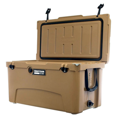 Driftsun Portable 75 Quart Insulated Hardside Ice Chest Cooler, Tan (For Parts)