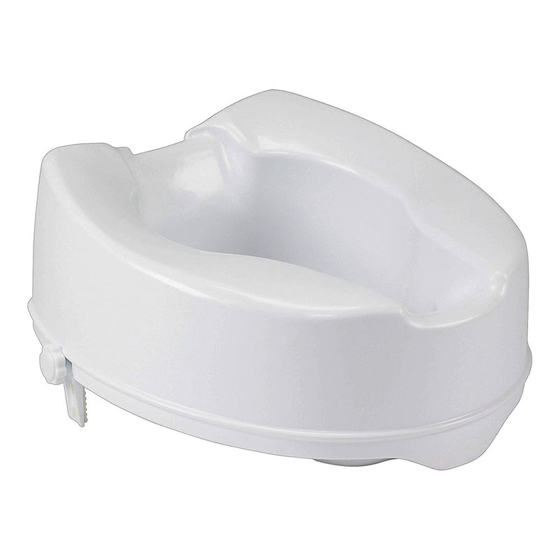 Drive Medical Raised Bathroom Toilet Seat w/ Locking Mechanism, White (Open Box)