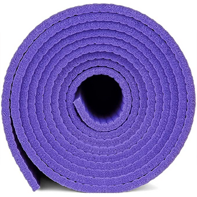 Yoga Accessories 0.25 Inch Thick Non Slip Pilates Mat, Dark Purple (Open Box) - VMInnovations