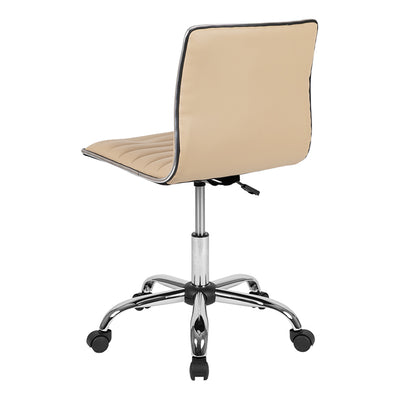 Flash Furniture Swivel Foam Molded Seat Dual Wheel Casters Chair, Tan (Used)