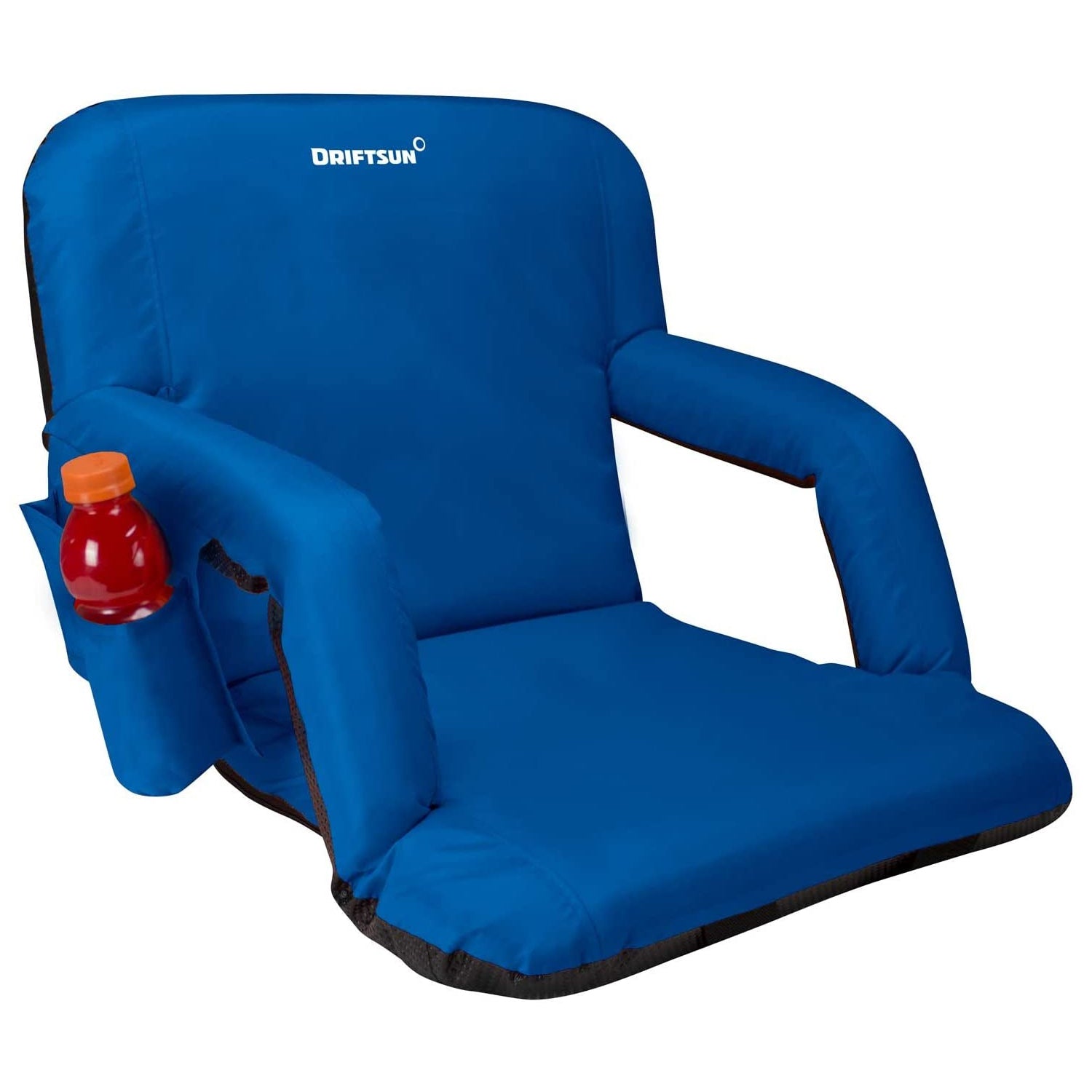 Driftsun Foldable Stadium Seats for Bleachers with Back Support, Blue (Used)