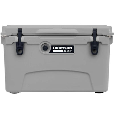 Driftsun Portable 45 Quart Insulated Hardside Ice Chest Cooler, Grey (Open Box)
