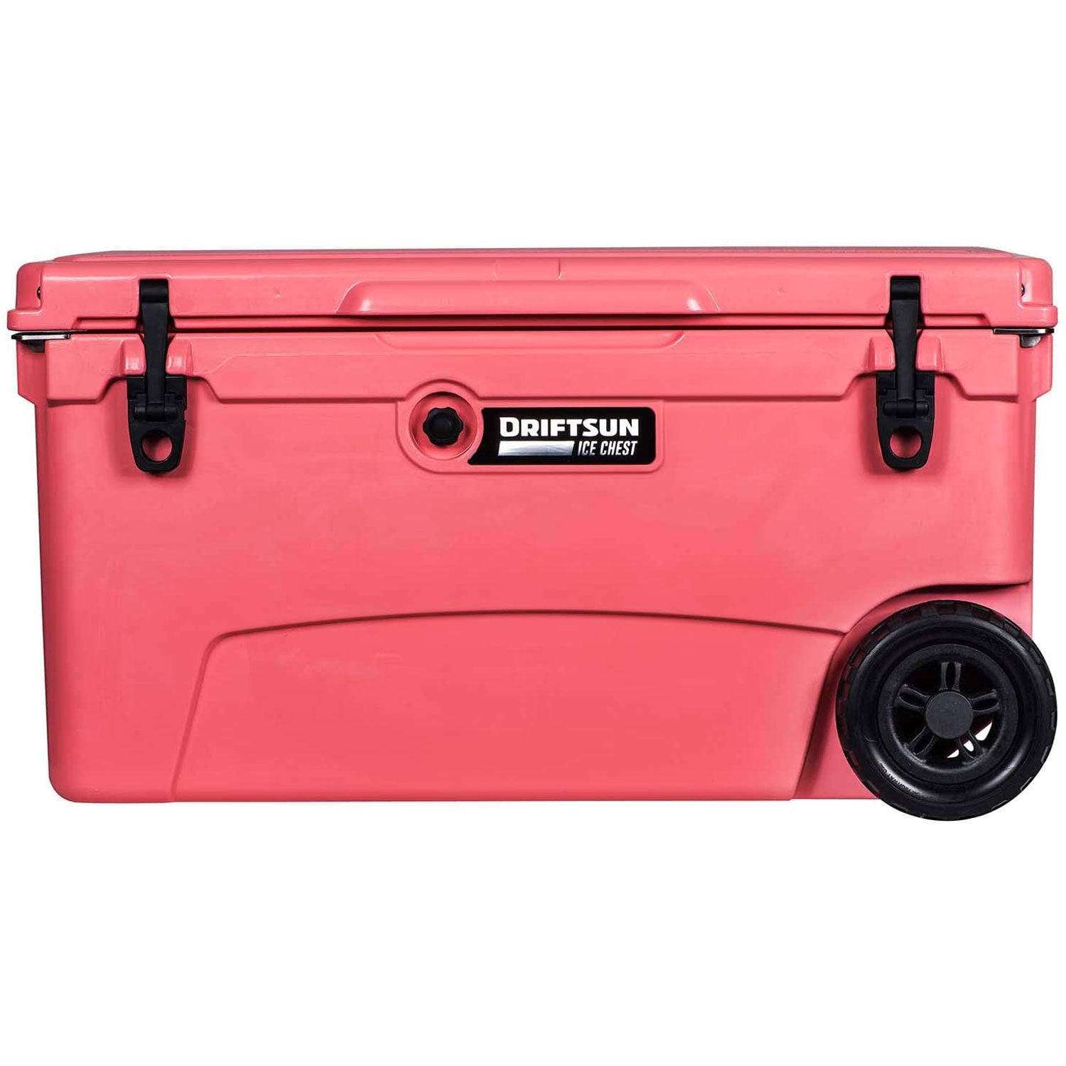 Driftsun 70 Quart Rolling Insulated Rotomolded Cooler Chest, Coral (Open Box)