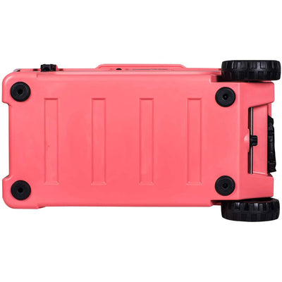 Driftsun 70 Quart Rolling Insulated Rotomolded Cooler Chest, Coral (Open Box)