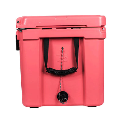 Driftsun Portable 75 Quart Insulated Hardside Ice Chest Cooler, Coral (Open Box)