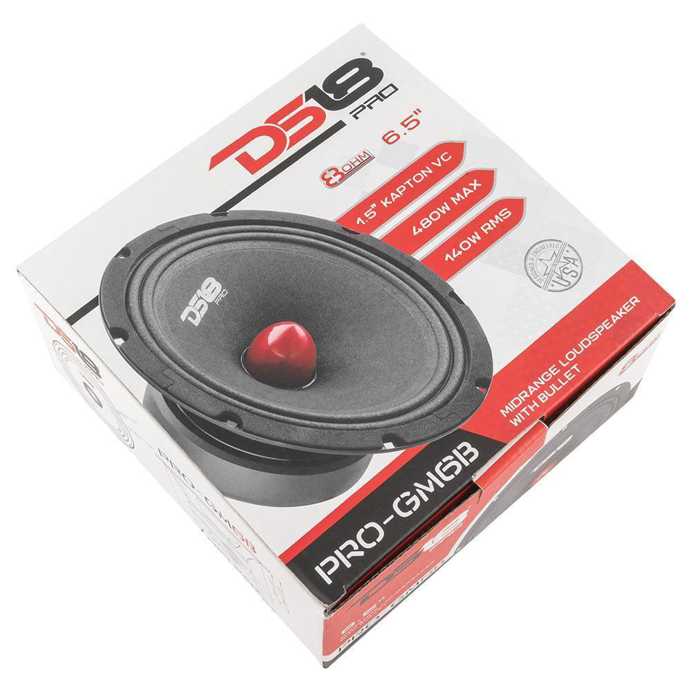 DS18 DS18-PRO-GM6B Pro GM 6.5" 480W Mid Range Car Door Loudspeaker with Bullet