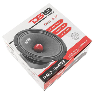 DS18 DS18-PRO-GM6B Pro GM 6.5" 480W Mid Range Car Door Loudspeaker with Bullet